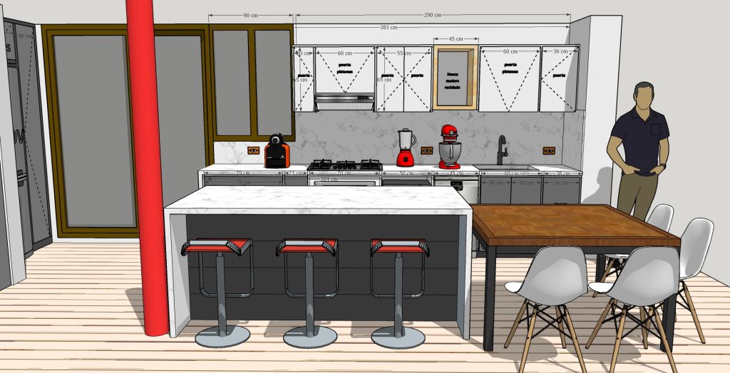 Conception Cuisine Contemporaine Detail Processus Chantier Travaux Renovation Construction Neuve Architecte Maitre Doeuvre Paris Benazra.com